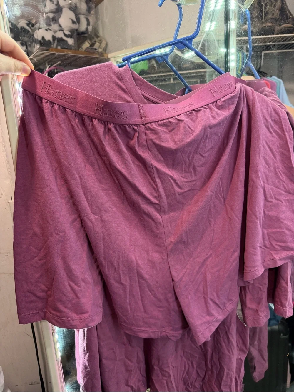 Hanes Rose-Mauve Tee and Matching Set